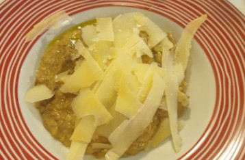 Risotto ibérico con langostinos