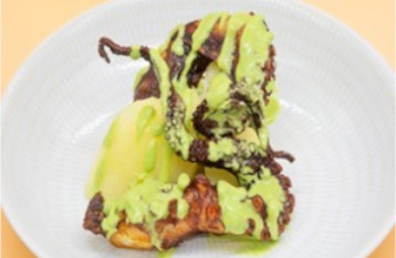 Pulpo frito al cilantro