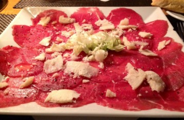 Carpaccio de solomillo de buey
