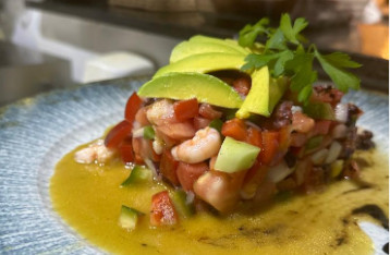 Salpicón de langostinos y pulpo