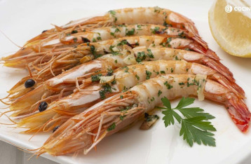 langostinos al grill o ajillo